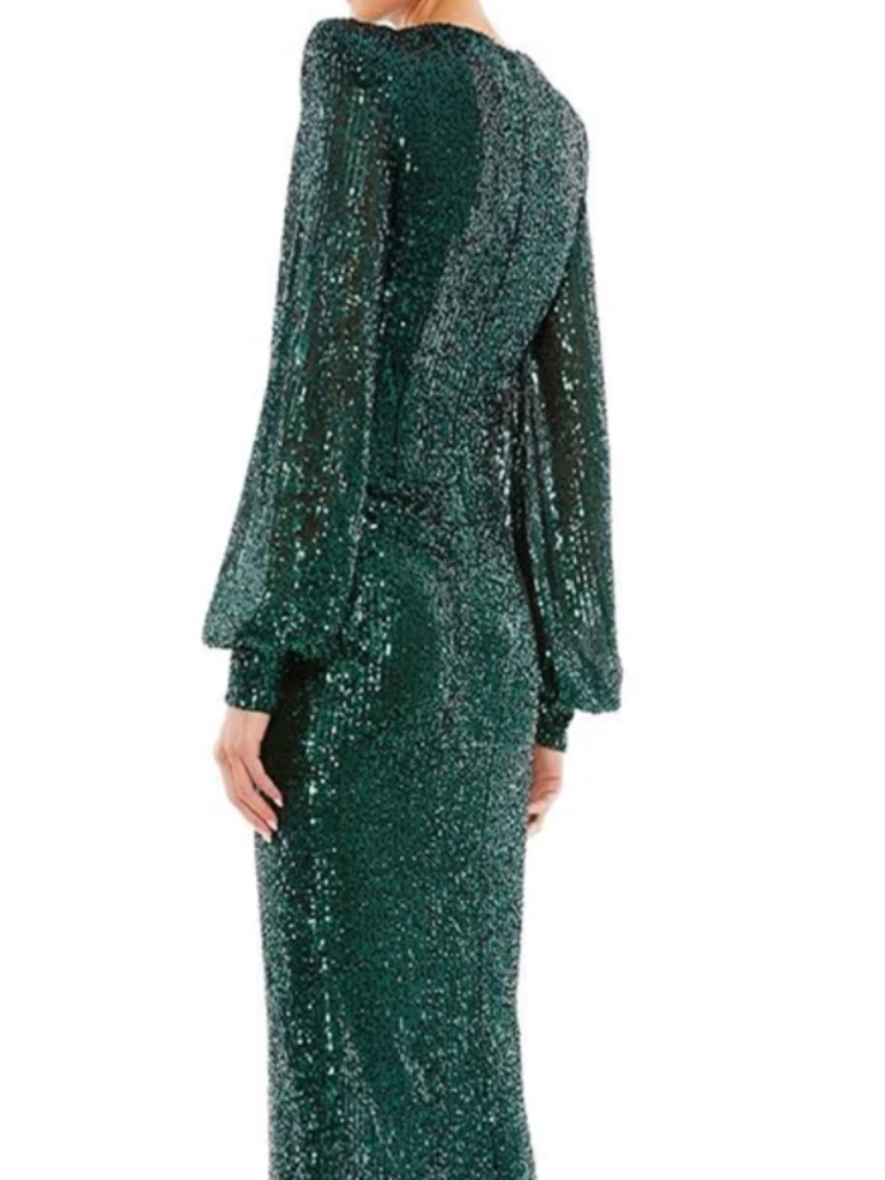 Leena for Mac Duggal style 26866 Midi Dress in Emerald Green. Size 4. GORGEOUS - Picture 10 of 10